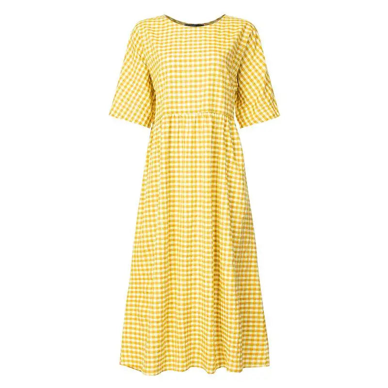 Scarlett™ | Elegant Checkered Dress