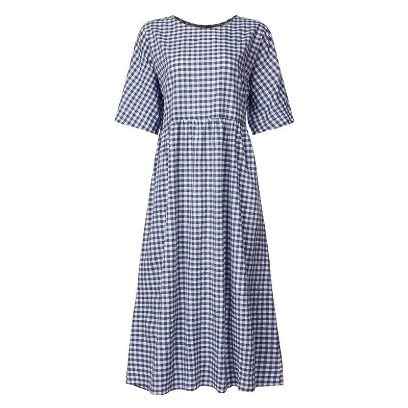 Scarlett™ | Elegant Checkered Dress