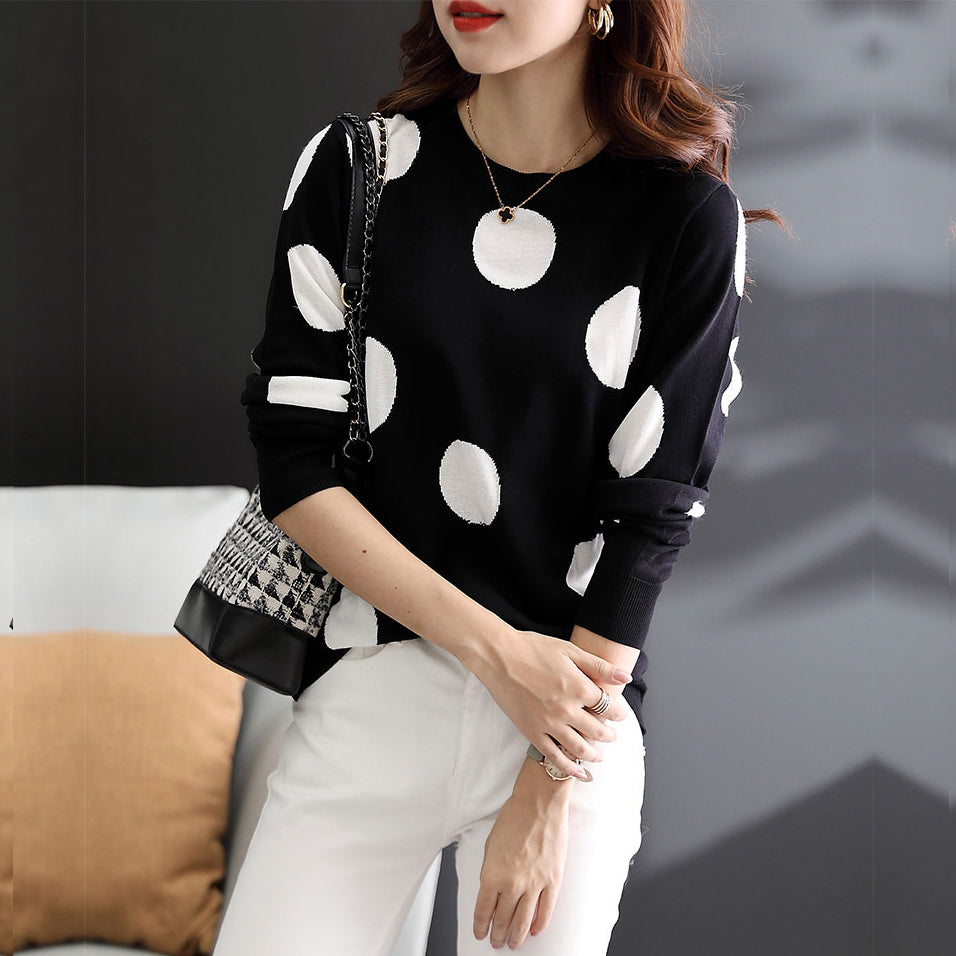 Gracie™ | Polka Dot Knit Sweater