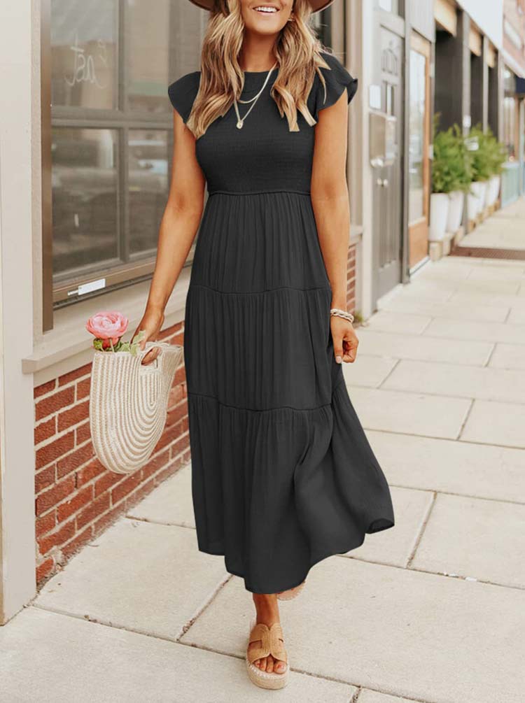 Saylor™ | Elegant Flutter Maxi Dress