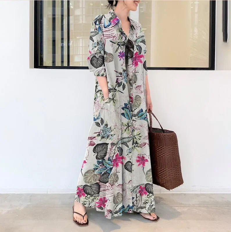 Anastasia™ | Classy Floral Print Maxi Dress