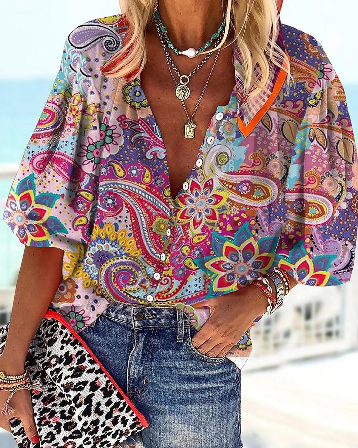 Catalina™ | Vibrant Boho Blouse