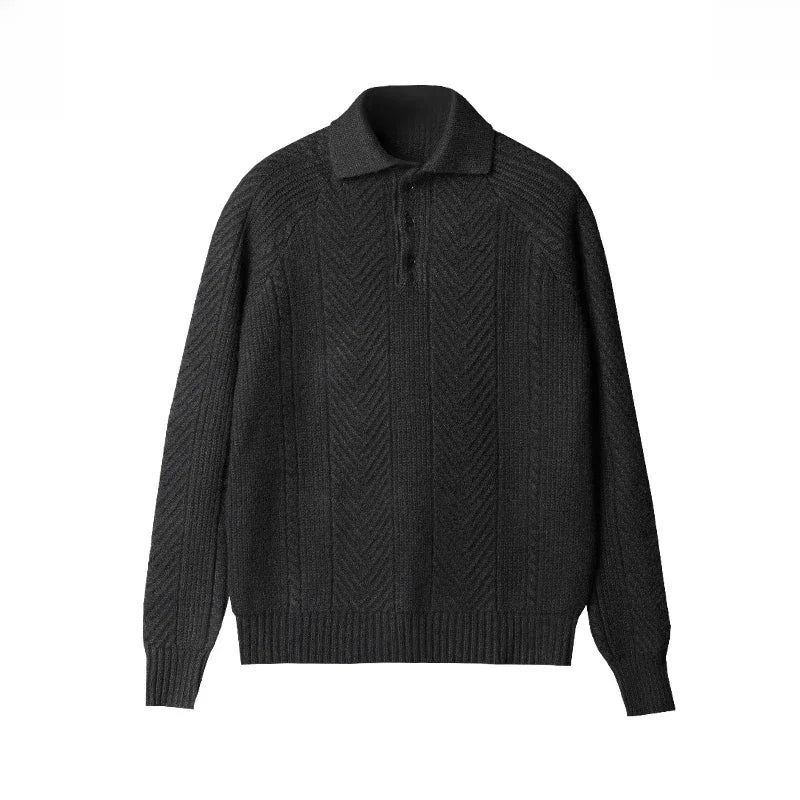 Marco™ | Classic Cable Knit Polo Sweater