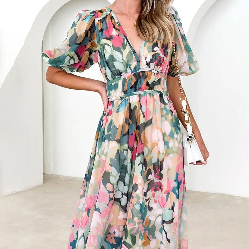 Angelie™ | Elegant Long Sleeve Maxi Dress