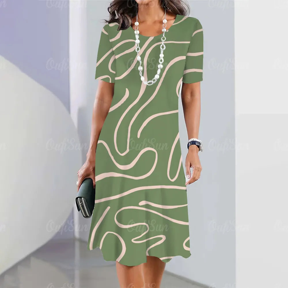 Diana™ | Abstract Print Dress