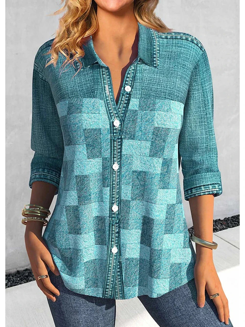 Eden™ | Casual Plaid Long Sleeve Shirt