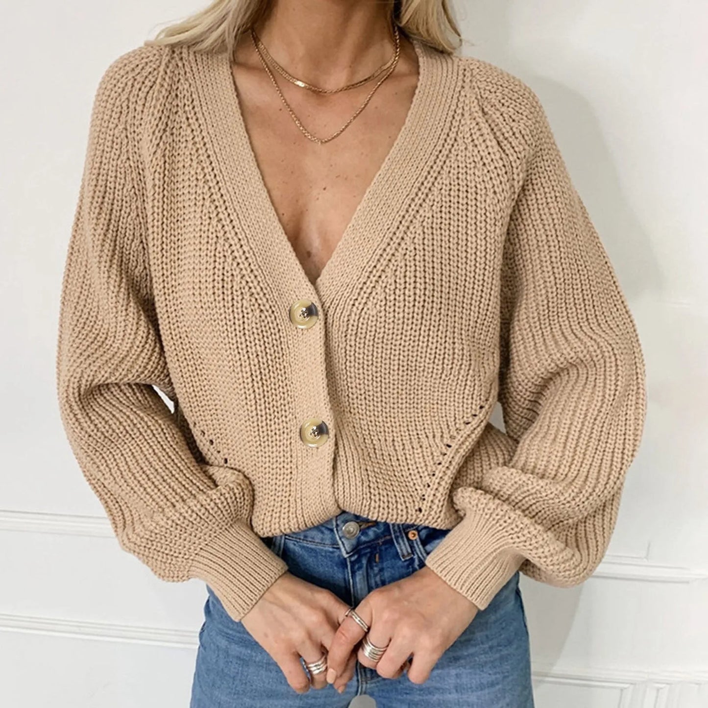 Juniper™ | Chunky Knit Button-Up Cardigan