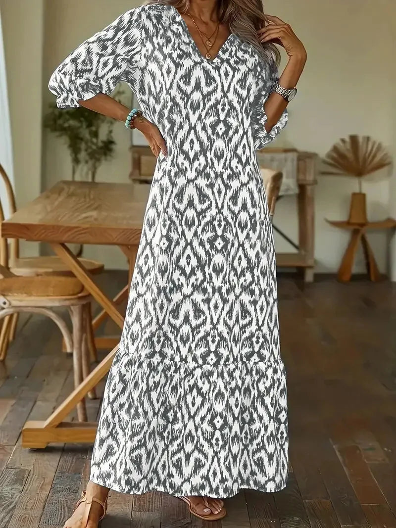 Christine™ | Elegant Print Dress