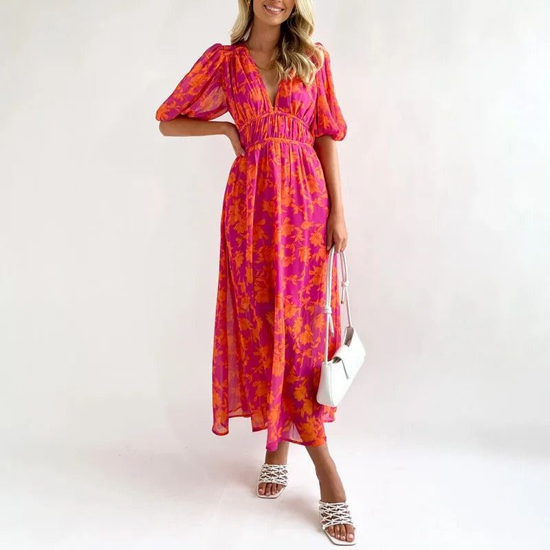 Angelie™ | Elegant Long Sleeve Maxi Dress