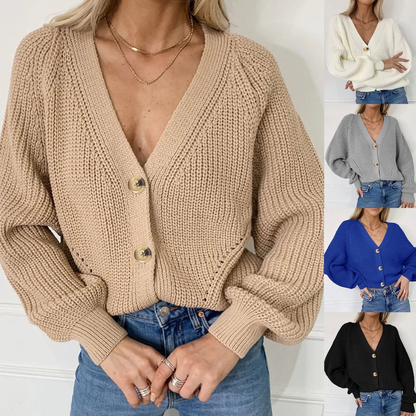 Juniper™ | Chunky Knit Button-Up Cardigan