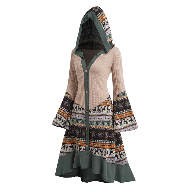 Bianca™ | Fancy Bohemian Hooded Knit Dress