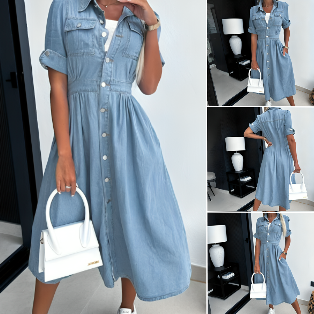 TRISH | Elegant Denim Dress