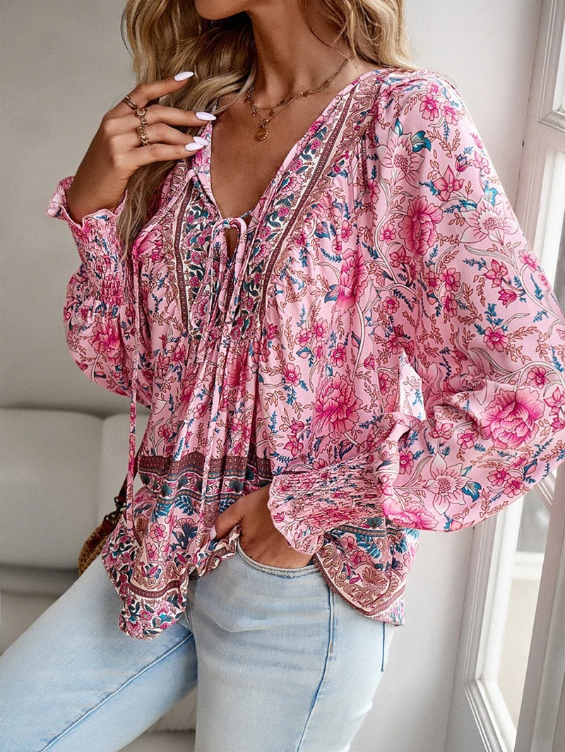 Maine™ | Comfy Boho Peasant Blouse