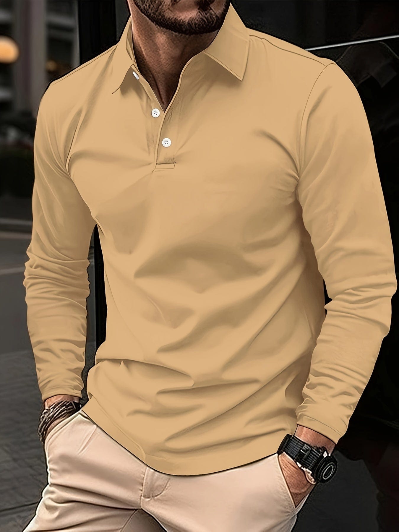 JAYDEN | Long Sleeve Polo for Men