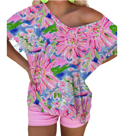 Karen™ | Cozy Floral Off-Shoulder Top