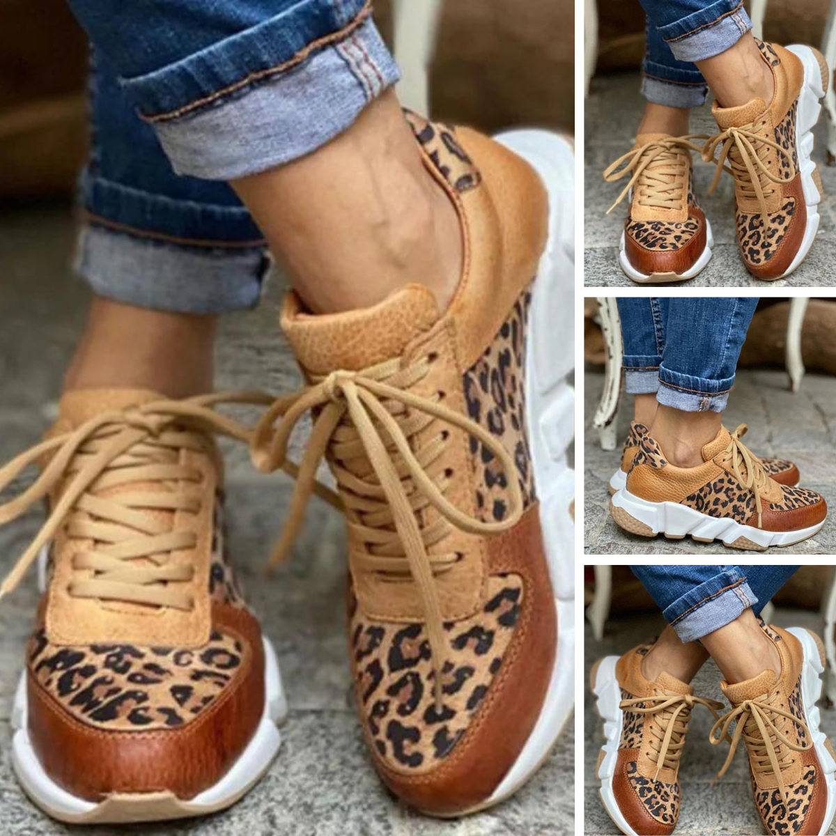 Rachel™ | Fierce Leopard Print Sneakers