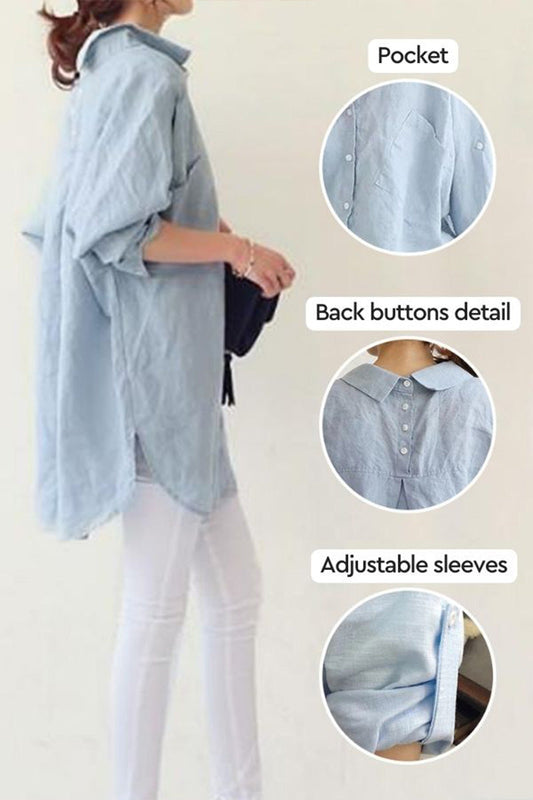 Sara™  | Oversized Linen Shirt